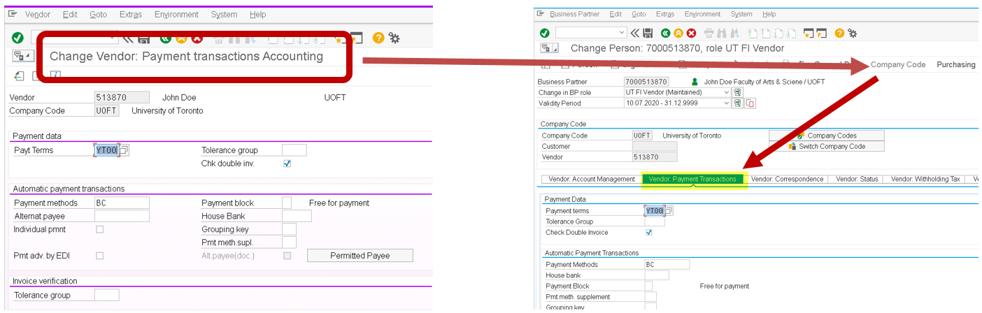 S4 HANA Business Partner – Change & Create Accounts Payable Vendor 