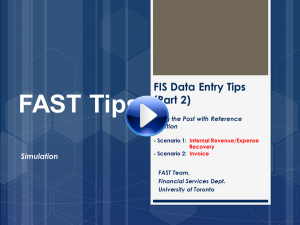 FIS Data Entry Tips 2